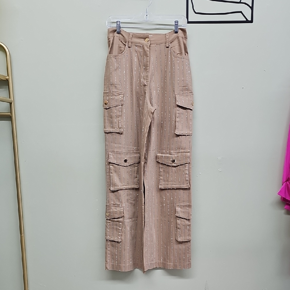 New Small Carlotta Brown Cargo Women Jeans